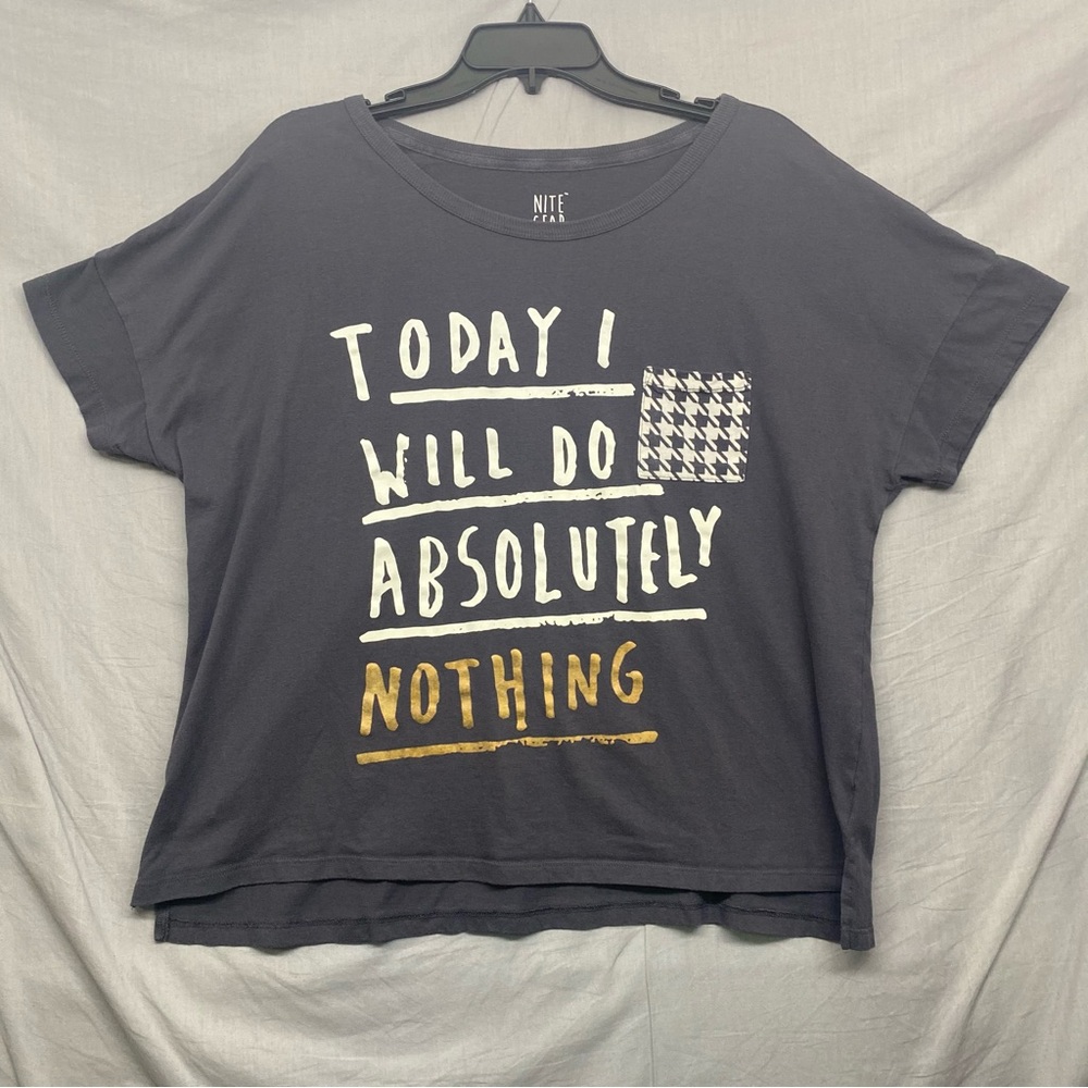 Nite‎ Gear Pocket T-Shirt "Do Nothing" Gray Size | XL